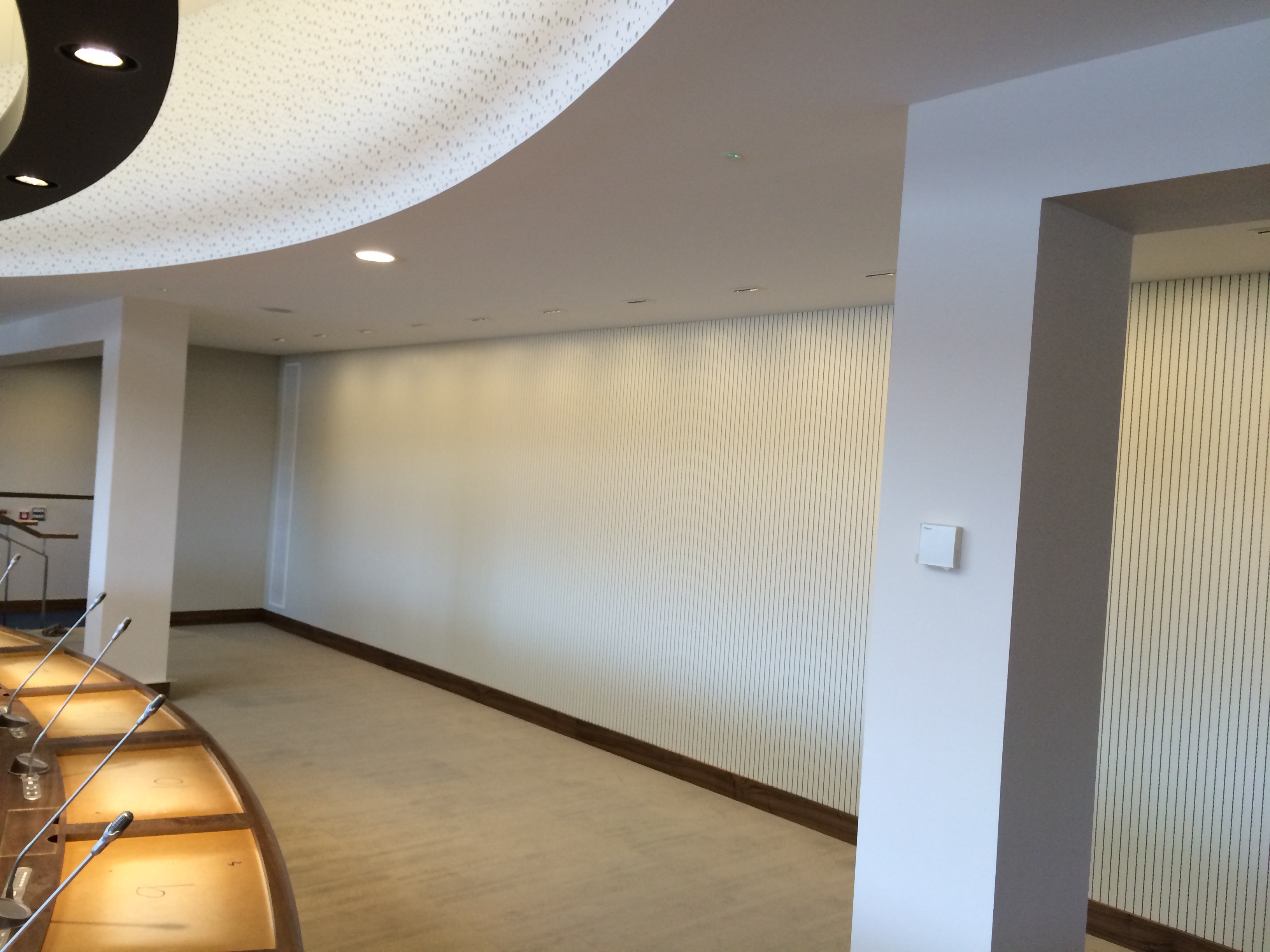 Topakustik Sound Absorbing Panels Commercial Connections Ltd Council Chambers Armagh City Banbridge Craigavon Topakustik Soundproofing Wood Acoustic