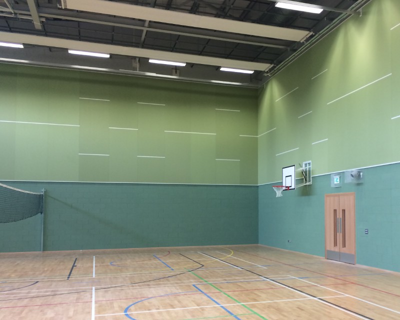 Ellon Academy - Soundsorba Wallsorba panels in sports hall.