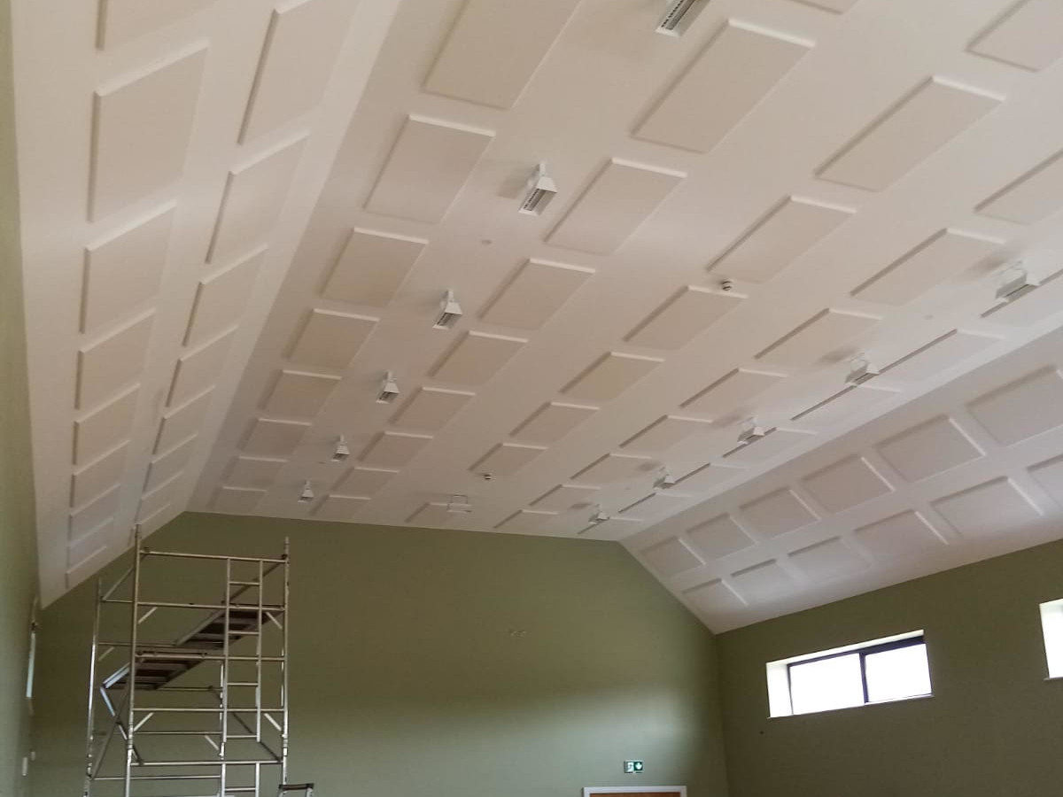 Acoustic ceiling panels.